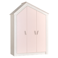 Трикрилен детски гардероб PINK HOUSE - 1