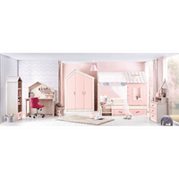 Чекмедже за детско легло къща PINK HOUSE - 90 х 200 - розово - 2
