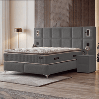 Тапицирана спалня с матрак IBIZA 160 х 200 - антрацит AN - 2