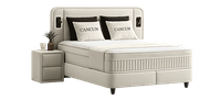 Тапицирана спалня с матрак CANCUN 140 X 200 - крем 01 - 6 Тапицирана спалня с матрак CANCUN 140 X 200 - крем 01 - 6