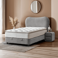 Тапицирана спалня с матрак MOON 120 х 200 - сив 18 - 2