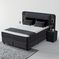 Тапицирана спалня с матрак CANCUN 160 x 200 - сив 18 - 4 Тапицирана спалня с матрак CANCUN 160 x 200 - сив 18 - 4