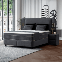 Тапицирана спалня с матрак CANCUN 160 x 200 - сив 18 - 5 Тапицирана спалня с матрак CANCUN 160 x 200 - сив 18 - 5