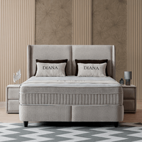 Тапицирана спалня с матрак DIANA 140 x 200 - сив 18 - 2