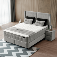 Тапицирана спалня с матрак DIANA 140 x 200 - сив 18 - 2 Тапицирана спалня с матрак DIANA 140 x 200 - сив 18 - 2