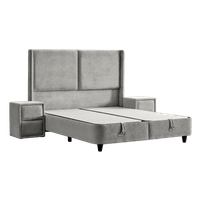 Тапицирана спалня с матрак DIANA 140 x 200 - сив 18 - 3 Тапицирана спалня с матрак DIANA 140 x 200 - сив 18 - 3