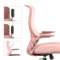 Ергономичен стол BAKU - светлорозов - 6