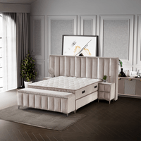 Тапицирана спалня с матрак MOONLIGHT 140 x 200 - бежов 03 - 5 Тапицирана спалня с матрак MOONLIGHT 140 x 200 - бежов 03 - 5