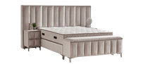 Тапицирана спалня с матрак MOONLIGHT 140 x 200 - бежов 03 - 10 Тапицирана спалня с матрак MOONLIGHT 140 x 200 - бежов 03 - 10