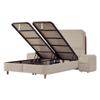 Тапицирана спалня с матрак PORTO 160 x 200 - бежов 04 - 2 Тапицирана спалня с матрак PORTO 160 x 200 - бежов 04 - 2