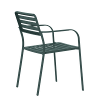 Метален градински стол WASE - тъмнозелен - 4 Метален градински стол WASE - тъмнозелен - 4