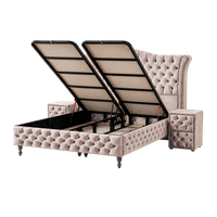 Тапицирана спалня с матрак DIMMAX 160 х 200 - крем 03 - 2 Тапицирана спалня с матрак DIMMAX 160 х 200 - крем 03 - 2