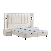 Тапицирана спалня с матрак JULIE 160 x 200 - крем B01 - 4 Тапицирана спалня с матрак JULIE 160 x 200 - крем B01 - 4