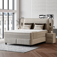 Тапицирана спалня с матрак CANCUN 180 x 200 - бежов 04 - 5 Тапицирана спалня с матрак CANCUN 180 x 200 - бежов 04 - 5