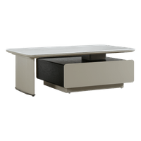 Холна маса ALIVIA - бял-капучино - 1