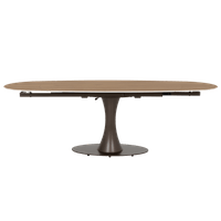 Разтегателна трапезна маса CARLOS - тъмен орех - 4