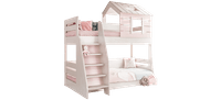 Двуетажно детско легло PINK HOUSE - ляво - 2 Двуетажно детско легло PINK HOUSE - ляво - 2