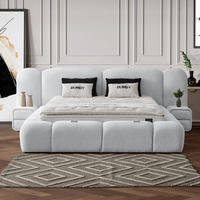 Тапицирана спалня с матрак BUMBY 160 x 200 - светлосив 21 - 2 Тапицирана спалня с матрак BUMBY 160 x 200 - светлосив 21 - 2