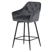 Бар стол LAZIO - тъмносив - 2 Бар стол LAZIO - тъмносив - 2