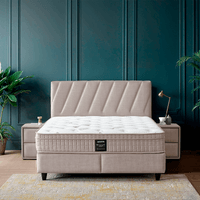 Тапицирана спалня с матрак SIESTA 160 x 200 - крем 03 - 2 Тапицирана спалня с матрак SIESTA 160 x 200 - крем 03 - 2