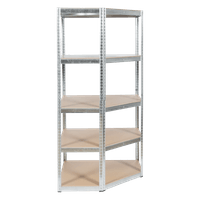 Ъглов метален стелаж Carmen CR-1019 - 180x90x45 см, до... - 2