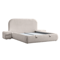 Тапицирана спалня с матрак FABER 180 х 200 - перла SY - 2