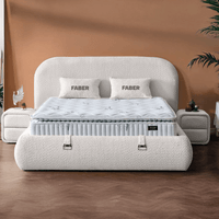 Тапицирана спалня с матрак FABER 180 х 200 - перла SY - 3 Тапицирана спалня с матрак FABER 180 х 200 - перла SY - 3
