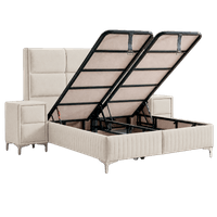 Тапицирана спалня с матрак BELLA 160 x 200 - бежов 02 - 2 Тапицирана спалня с матрак BELLA 160 x 200 - бежов 02 - 2