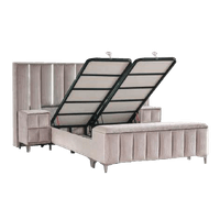 Тапицирана спалня с матрак MOONLIGHT 180 x 200 - бежов 03 - 2 Тапицирана спалня с матрак MOONLIGHT 180 x 200 - бежов 03 - 2