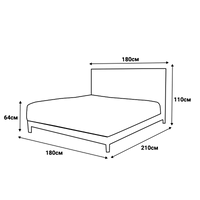Тапицирана спалня с матрак COMO 180 x 200 - крем 01 - 5 Тапицирана спалня с матрак COMO 180 x 200 - крем 01 - 5