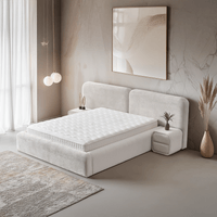 Тапицирана спалня с матрак MYKONOS 160 х 200 - перла SY - 2