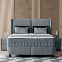 Тапицирана спалня с матрак DIANA 140 x 200 - тъмносив 328 - 2