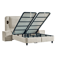 Тапицирана спалня с матрак CANCUN 160 x 200 - крем 01 - 3 Тапицирана спалня с матрак CANCUN 160 x 200 - крем 01 - 3