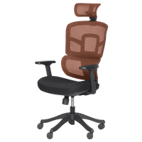 Ергономичен стол Carmen 7582 - оранжев-черен - 2