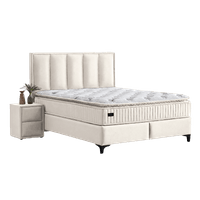 Тапицирана спалня с матрак HERMES 160 x 200 - слонова... - 1