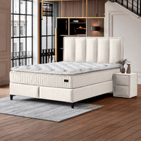 Тапицирана спалня с матрак HERMES 160 x 200 - слонова... - 2