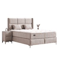 Тапицирана спалня с матрак BELLA 180 x 200 - крем 03 - 1