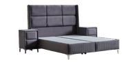 Тапицирана спалня с матрак BELLA 180 x 200 - графит 29 - 3 Тапицирана спалня с матрак BELLA 180 x 200 - графит 29 - 3