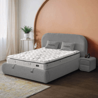 Тапицирана спалня с матрак FABER 160 х 200 - антрацит AN - 2