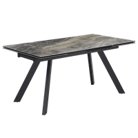 Разтегателна трапезна маса BARCIN - сив / кафяв - 1