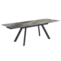 Разтегателна трапезна маса BARCIN - сив / кафяв - 2