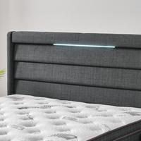 Тапицирана спалня с матрак COTTON 140 x 200 - графит 501 - 5 Тапицирана спалня с матрак COTTON 140 x 200 - графит 501 - 5