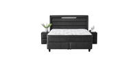 Тапицирана спалня с матрак COTTON 140 x 200 - графит 501 - 6 Тапицирана спалня с матрак COTTON 140 x 200 - графит 501 - 6