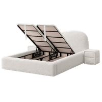 Тапицирана спалня с матрак LUNAMORE 160 x 200 - крем АN - 2 Тапицирана спалня с матрак LUNAMORE 160 x 200 - крем АN - 2