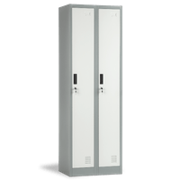 Метален шкаф Carmen CR-1242-2 J LUX - сив / тъмносив - 1