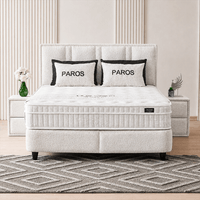Тапицирана спалня с матрак PAROS 160 х 200 - перла 03 - 2