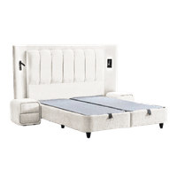 Тапицирана спалня с матрак JULIE 160 x 200 - сл кост AN - 3 Тапицирана спалня с матрак JULIE 160 x 200 - сл кост AN - 3