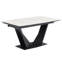 Разтегателна трапезна маса LEGNICA - бяла - 1