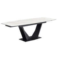 Разтегателна трапезна маса LEGNICA - бяла - 2