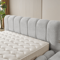 Тапицирана спалня с матрак RODOS 140 х 200 - светлосив 326 - 2 Тапицирана спалня с матрак RODOS 140 х 200 - светлосив 326 - 2